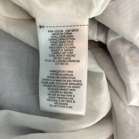 Joie Diega Linen Drawstring Tank Dress Plaza Blue XXS - Picture 7 of 7